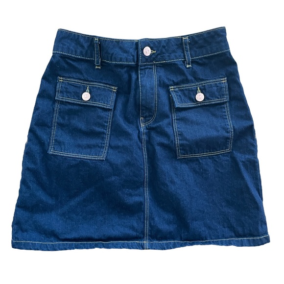Zara Dresses & Skirts - Zara Dark Denim Cargo Mini Skirt